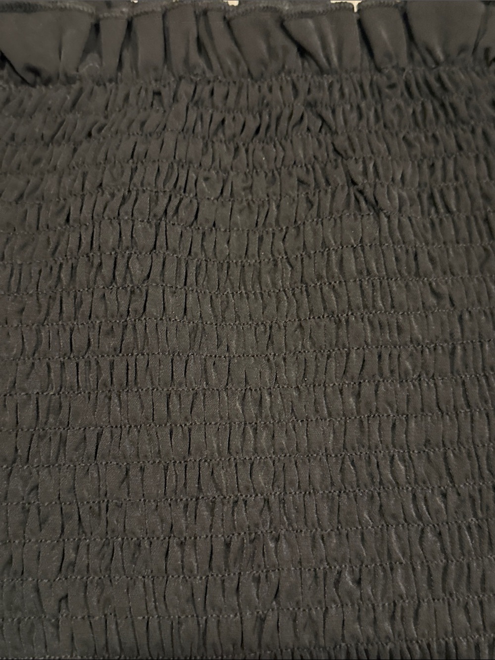 Black Smocked Puff Sleeve girls Top - Picture 6 of 9